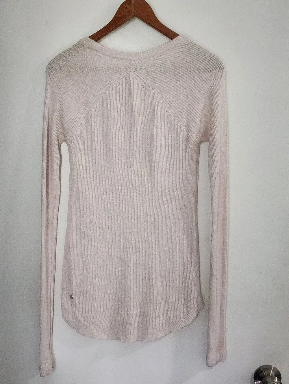 Lululemon Sweater Long Sleeve Pale Pink Ribbed Size Medium